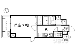 JR東海道・山陽本線 京都駅 徒歩14分の賃貸マンション 4階1Kの間取り