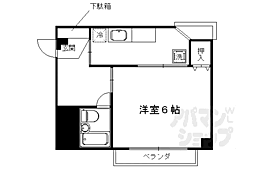 じゅらくハイツ 1Kの間取図画像