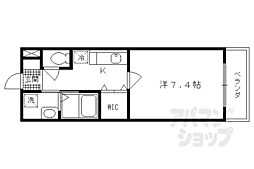 JR東海道・山陽本線 桂川駅 徒歩24分の賃貸マンション 4階1Kの間取り