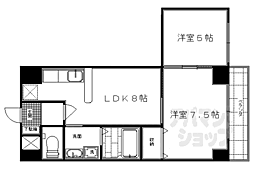 ＧＲＡＮＤ　ＲＩＶＩＥＲＥ西京極 3階2LDKの間取り