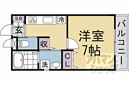 ＧＲＡＮＤ　ＣＡＳＡ　ＴＥＮＪＩＮＧＡＷＡ 204 2階1Kの間取り