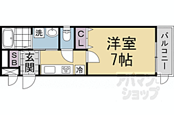 ＧＲＡＮＤ　ＣＡＳＡ　ＴＥＮＪＩＮＧＡＷＡ 101 1階1Kの間取り