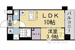 ソルテラス京都西院　ＳＴＡＴＩＯＮ　ＳＩＤＥ 2階1LDKの間取り