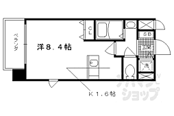 JR東海道・山陽本線 京都駅 徒歩12分の賃貸マンション 7階1Kの間取り