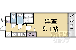 La Fite kyoto OIKE WEST 1Kの間取図画像