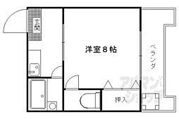 メゾンこやま南棟 1Kの間取図画像