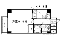 アリュール御池 1Kの間取図画像