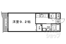エコーウエスト東館 1Kの間取図画像