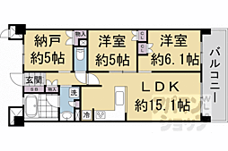 ライオンズ嵯峨天龍寺若宮西の邸 3LDKの間取図画像