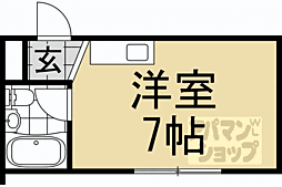 コーポ林 ワンルームの間取図画像