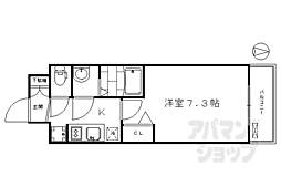 プレサンスTHEKYOTO流雅 1Kの間取図画像