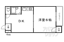 サンシャインシルク嵯峨 1DKの間取図画像