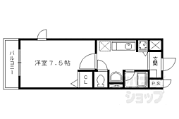 マ・ピエース 1Kの間取図画像