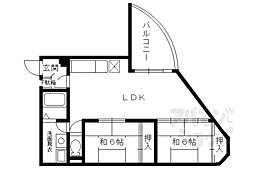 ラ・レガシオン 2LDKの間取図画像