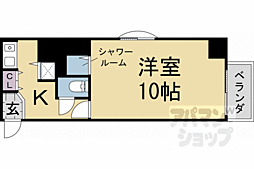 ジョイテル西院 1Kの間取図画像