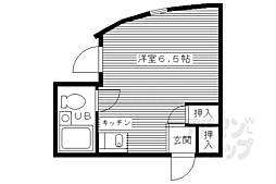 シャトレ花園 1Kの間取図画像