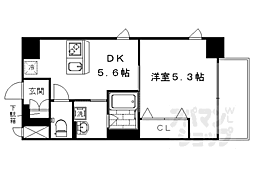 エステムコート京都西院 1DKの間取図画像