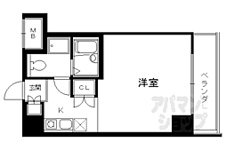 高辻ロイヤルフラッツ 1Kの間取図画像