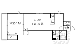 MurINOKUMA 1LDKの間取図画像