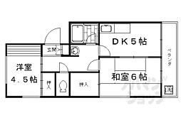 マンション山村荘 2DKの間取図画像