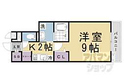 ストーリーズうずまさ 1Kの間取図画像