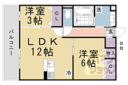 ラネージュ 2LDKの間取図画像