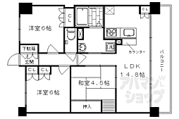 アトレ西院エルステージ 3LDKの間取図画像