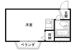 ベルファム西院 1Kの間取図画像