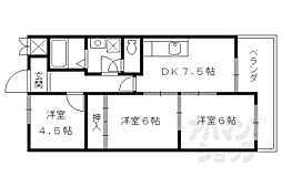 千晃ハイツ 3DKの間取図画像