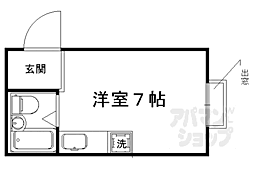 スクエアあき ワンルームの間取図画像