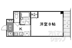 ビバシティー 1Kの間取図画像