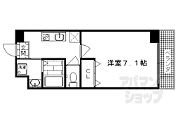 セラヴィ新丸太町 1Kの間取図画像
