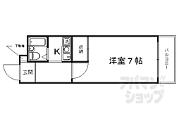 コーポコルムス 1Kの間取図画像