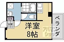 山善ビル 1Kの間取図画像