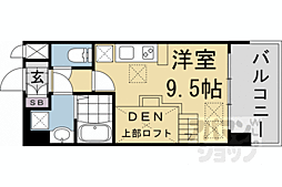 クレアドーレ京都二条 ワンルームの間取図画像