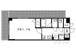 アスヴェル京都二条駅前2 1Kの間取図画像