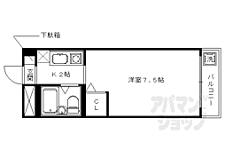 Zenマンション2 1Kの間取図画像