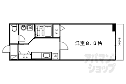 ラフレシール太秦2 1Kの間取図画像