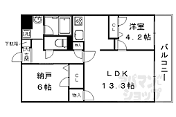 セントリヴィエ二条 1SLDKの間取図画像