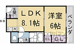 バウスクロス龍安寺 1階/105