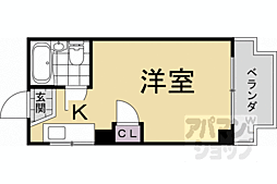 ヴィラリッチーニ ワンルームの間取図画像