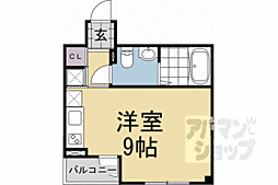 Ranz三条Ogawa ワンルームの間取図画像