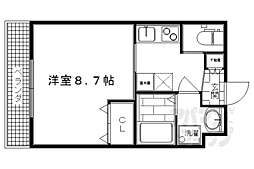 ヴィータ京都西院 1Kの間取図画像