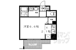 アスヴェル京都西京極 ワンルームの間取図画像