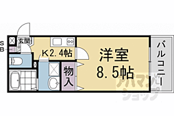 CasaWoodHanazono 1Kの間取図画像