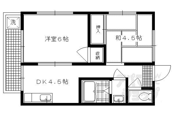 京都府京都市左京区岩倉幡枝町(賃貸アパート2DK・2階・35.00㎡)の写真 その2