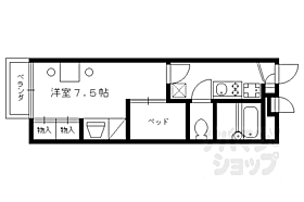 京都府京都市北区紫竹栗栖町（賃貸アパート1K・2階・22.35㎡） その2