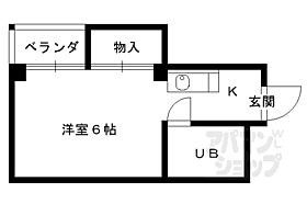 ハイツいちはら 206 ｜ 京都府京都市上京区寺之内通新町東入ル古木町（賃貸アパート1K・2階・17.01㎡） その2