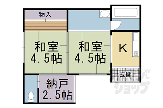 上京区清元町731−4貸テラスハウス_間取り_0