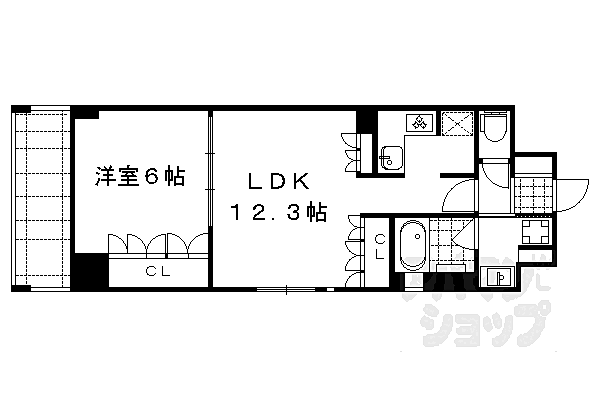 リーガル京都御所西II 203｜京都府京都市上京区武者小路通小川東入西無車小路町(賃貸マンション1LDK・2階・45.00㎡)の写真 その2